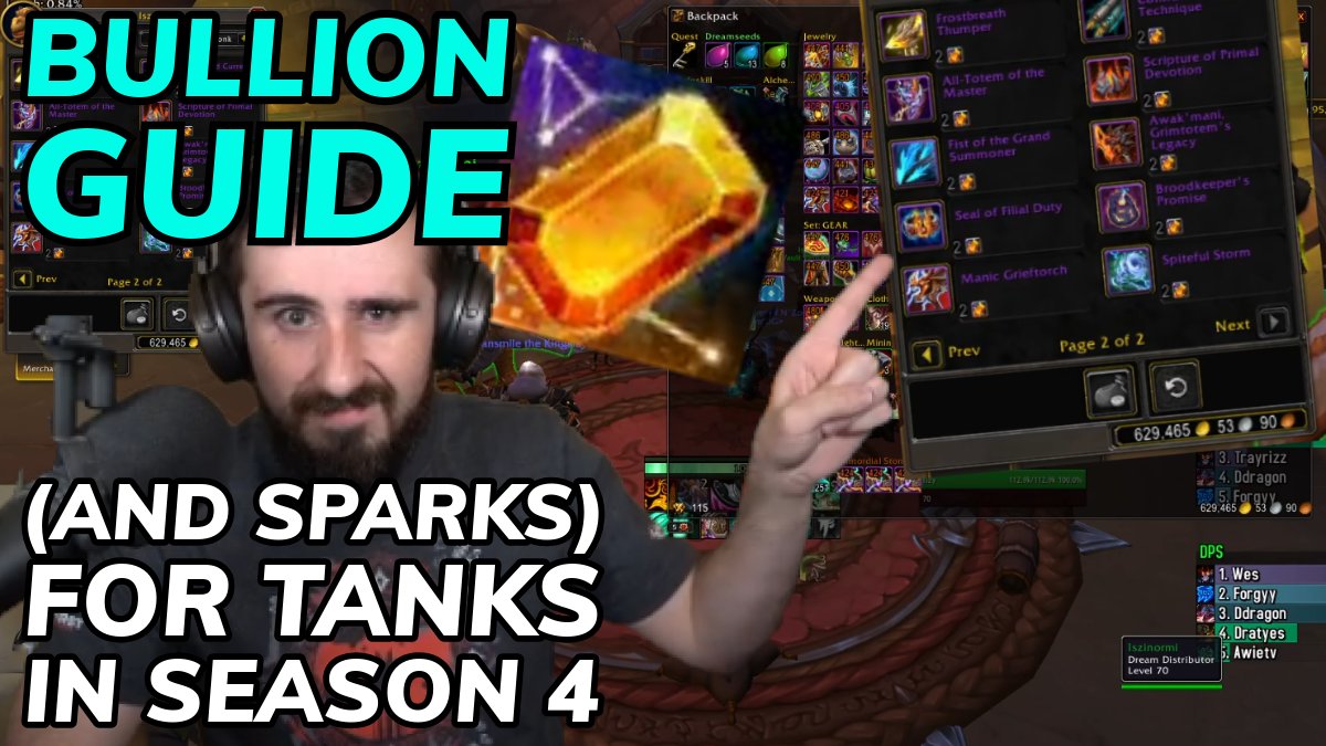 tank bullion (and sparks) video up! tl;dr it's hard to go wrong with weapon (and shield if appropriate) -> funny rings -> whatever trinkets you like youtube.com/watch?v=EkhziK…