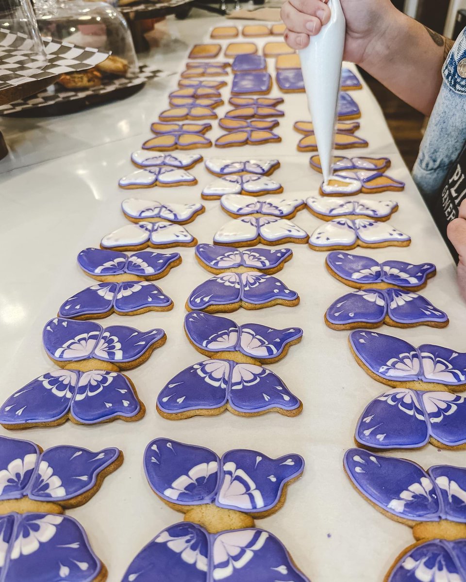 Today was fun-day! Made drops of cookies & wristbands to #bostonrheumroyalty … what an afternoon to share some purple cheer ahead of #lupusawarenessmonth 💜💁🏻‍♀️🦋