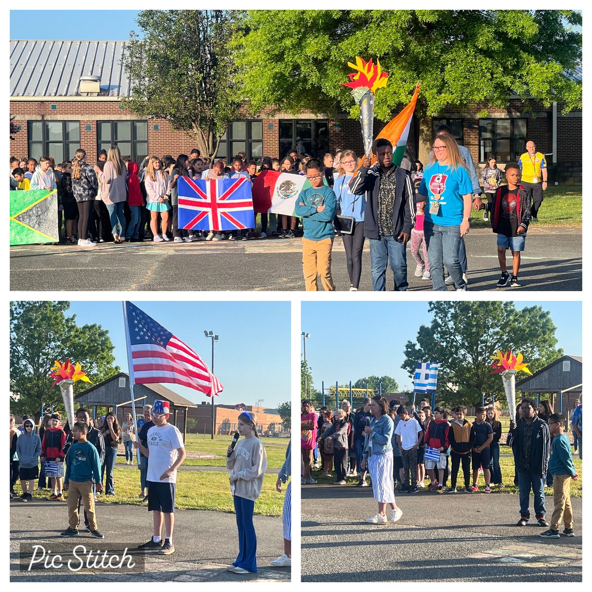 ShilohValleyES's tweet photo. Today was our Olympic opening ceremony @ShilohValleyES! Each class represents a country &amp; for the next 4 weeks Ss will track how well they use important strategies and compete for the🥇! Thank you to the SVHS band for helping us celebrate! @AGHoulihan @Renee_McKinnon1 @UCPSNC https://t.co/jWes1UkdOR