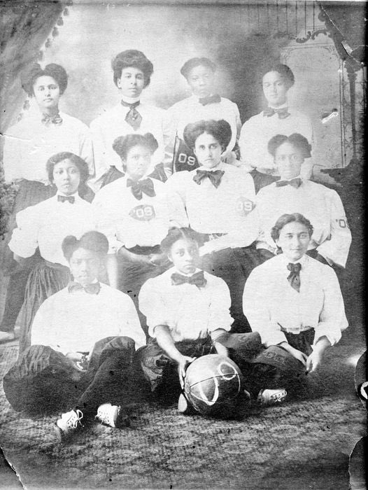 Tuskegee Institute Women’s Basketball 1909 [Tuskegee Pennant pictured above “09” Basketball]