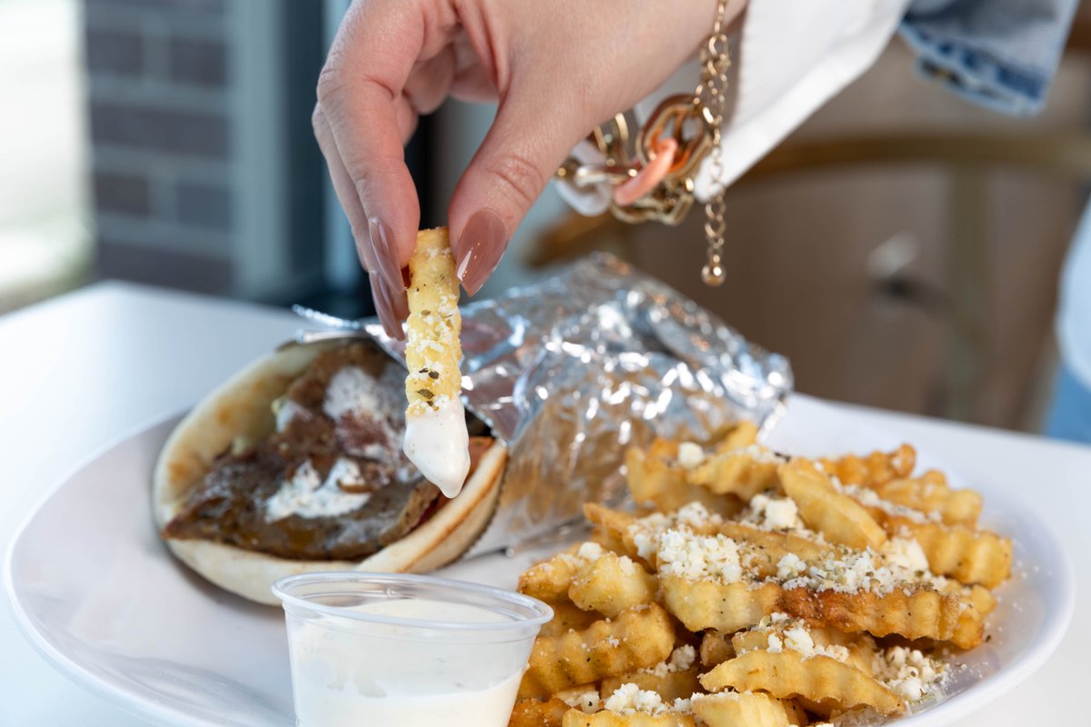 Can't say 'No' to a delicious Gyro Sandwich and mouth-watering Greek Fries! Raise your hand if you're a YES PLEASE for this combo! 🙌

#Foodie #HealthyEating #AlwaysFresh #MediterraneanFood #Tricities #Boise #YakimaDining #DelishFood #Freshflavors