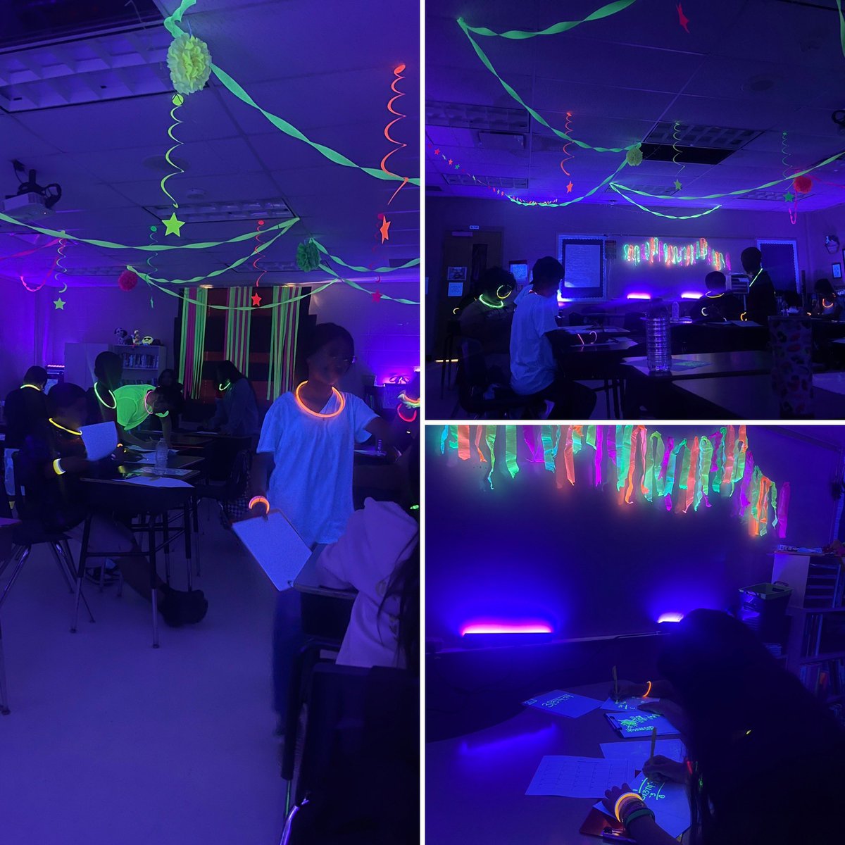MelinaG_Math's tweet image. 5th grade had one bright STAAR review today! #neonfun #rockthestaar #glowmath @NISDMeadowVill @NISDElemMath @c_maldonado_1