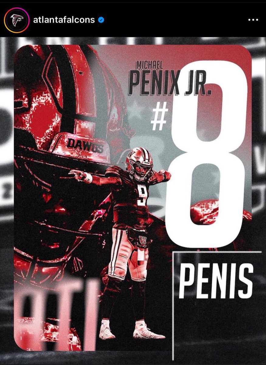8 Penis is wild 😂 

#CTESPN @AtlantaFalcons
