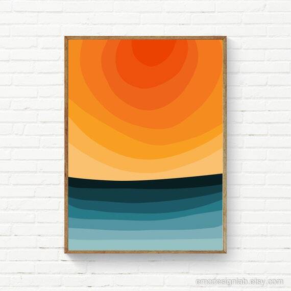 Bright Colors Abstract Minimalist Sunset Landscape, Minimal Vibrant Colors Wall Art, Orange Teal Red Blue Yellow by EmcDesignLab #ModernDesign #AbstractArt #MidCenturyModern #InteriorDesign #ColorfulArtworks #AbstractPrints #ModernDecor 
ift.tt/5bl9sRz