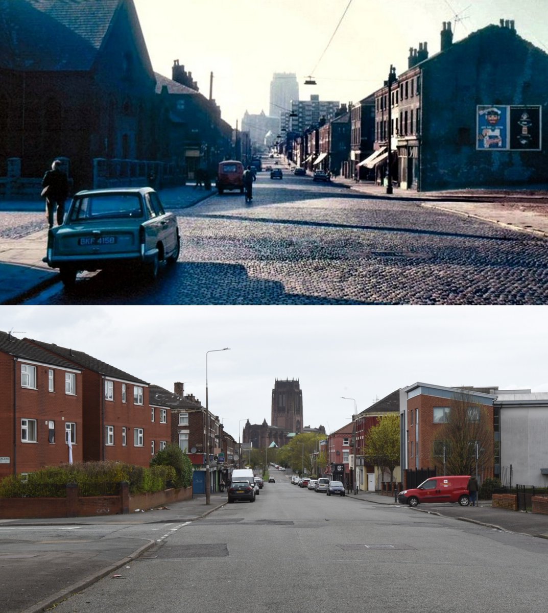 Windsor Street, Toxteth, 1967 and 2024