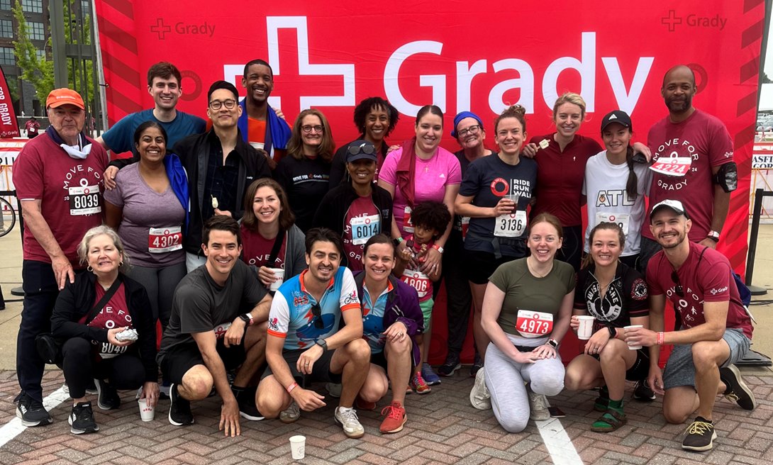 What a great time bringing our #EmoryGIM and @EmoryDeptofMed team together to connect, support a great cause, and #MoveforGrady! Thanks @EmilyPT_MD for putting it together.  @GradyHealth @GradyHealthFdn