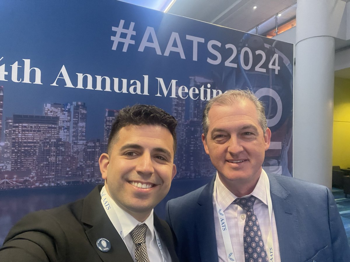 Enjoying #AATS2024 with the best mentor @TurekPedHearts. Thankful for the incredible opportunities and exciting projects we have! @DukeCTSurgery @DukeSurgery @MedinaCathlyn