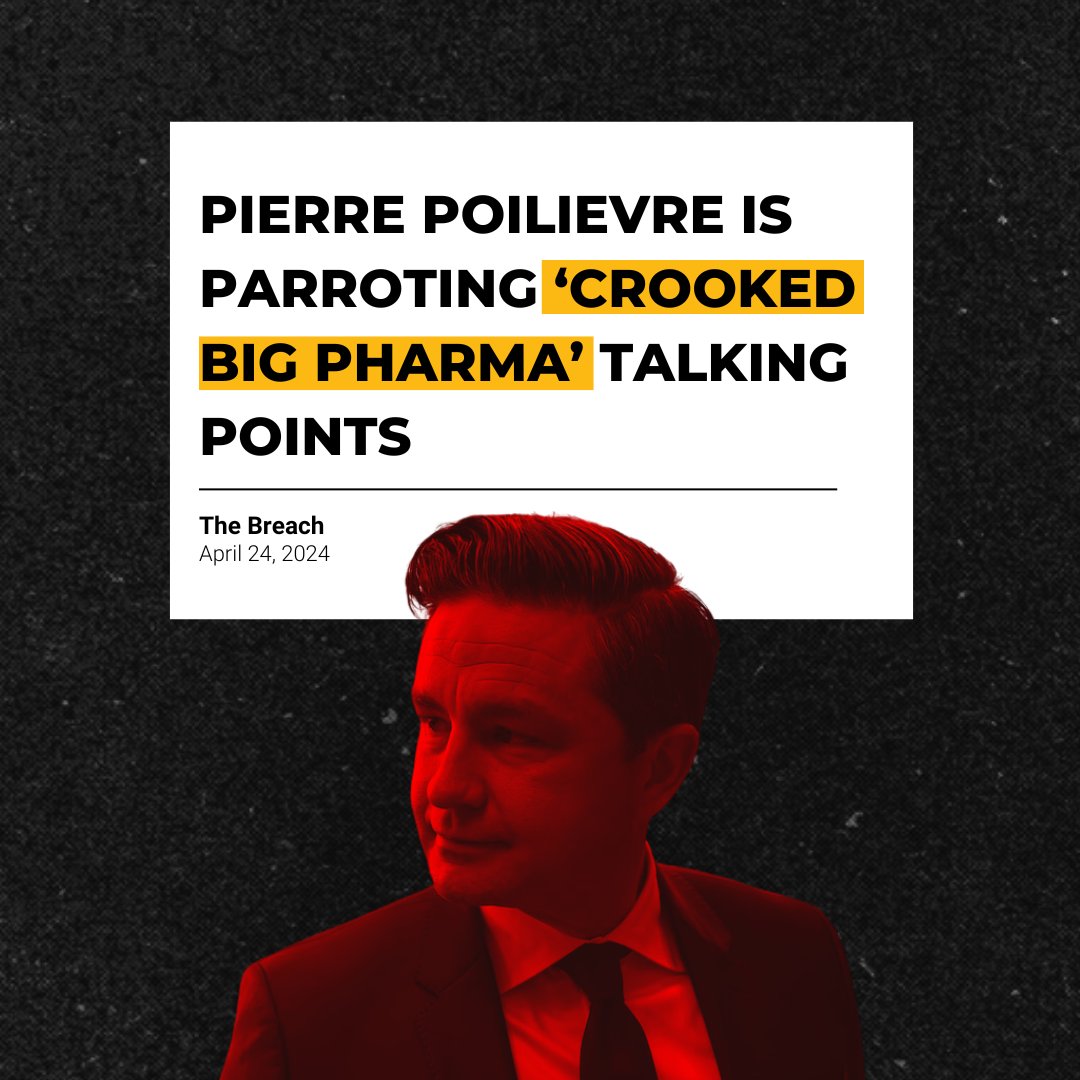 'In his attacks on pharmacare, Poilievre is using the same lies as the corporate lobby.'

Big Pharma Pierre wants to block pharmacare - hurting millions of Canadians that need lifesaving medication. It's callous.