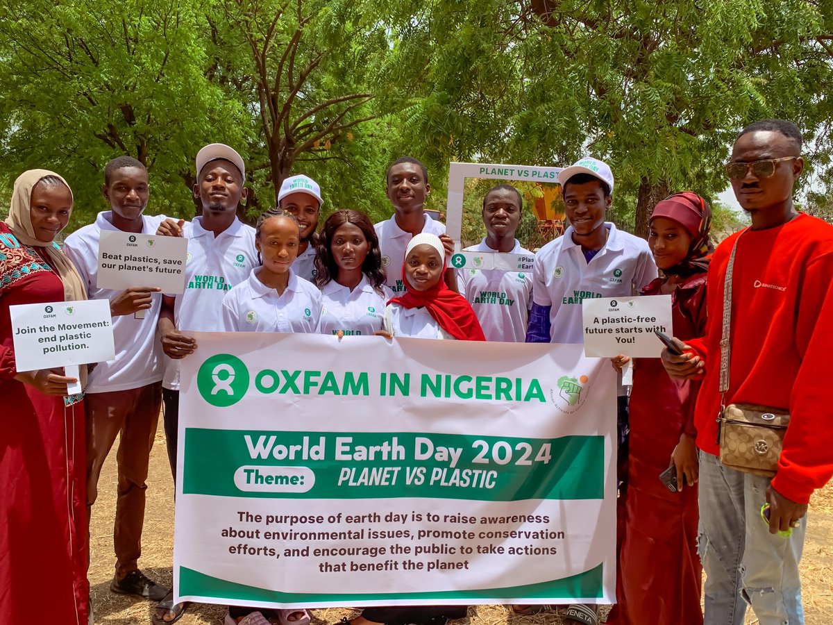 The 24th of April 2024 marked a momentous occasion in the heart of Nigeria's largest state by landmass, as history was made in its capital city.

#EarthdayEveryday
#PlanetVsPlastics
#AACJ
#CJYA
#PlasticFreeNigeria
Oxfam in Nigeria
#Oxfam