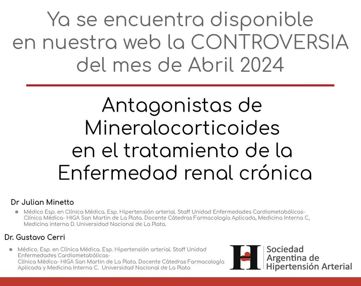 📢Les compartimos la controversia SAHA de Abril 2024 a cargo de los Dres. Julian Minetto y Gustavo Cerri. Link💻: saha.org.ar/Controversia_a…