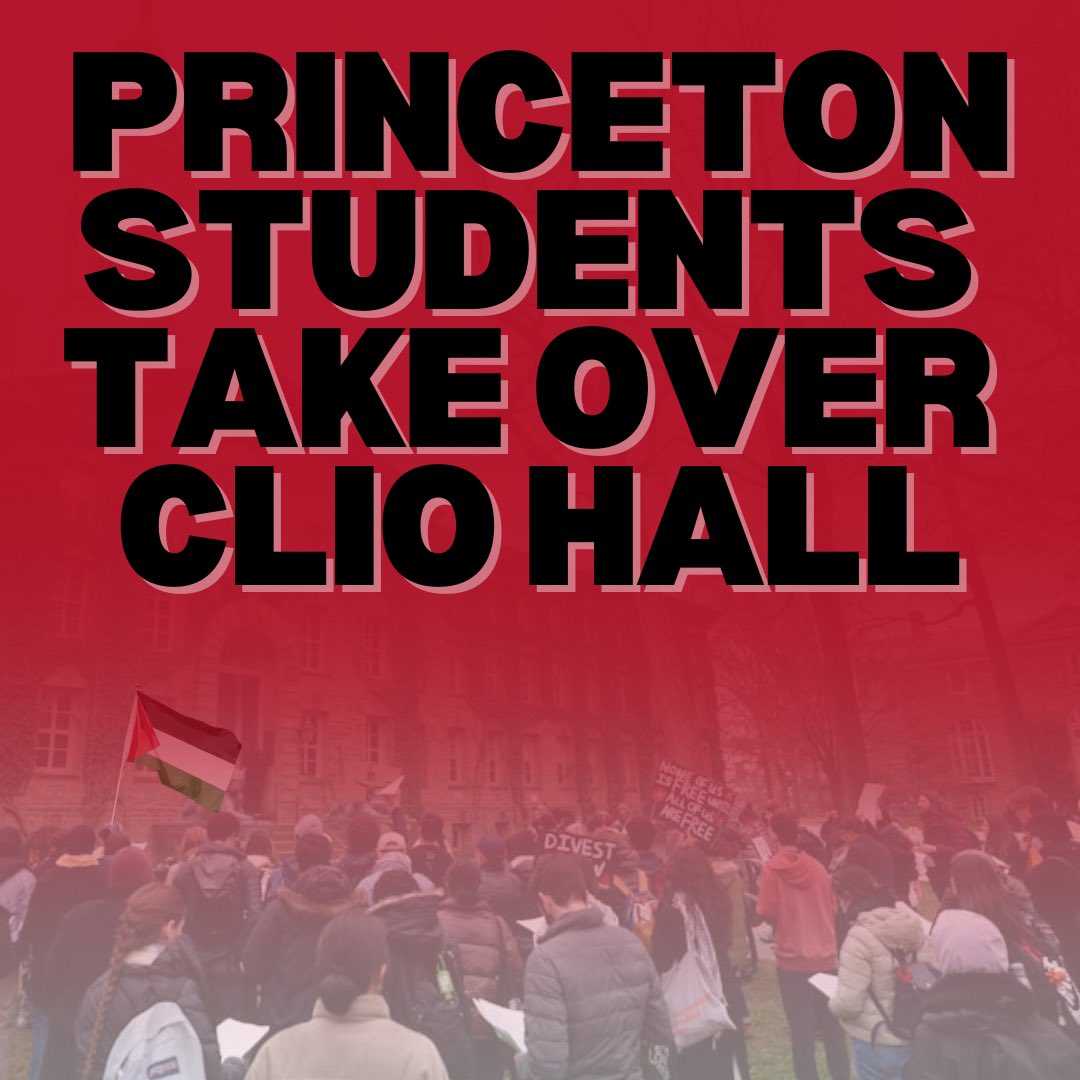 Princeton has refused to bargain over our demands through any channels of communication since October. We are taking our demands directly to administration to force Princeton to the table NOW! Students and faculty are leading a sit-in in Clio Hall. Everyone to Clio Hall now!