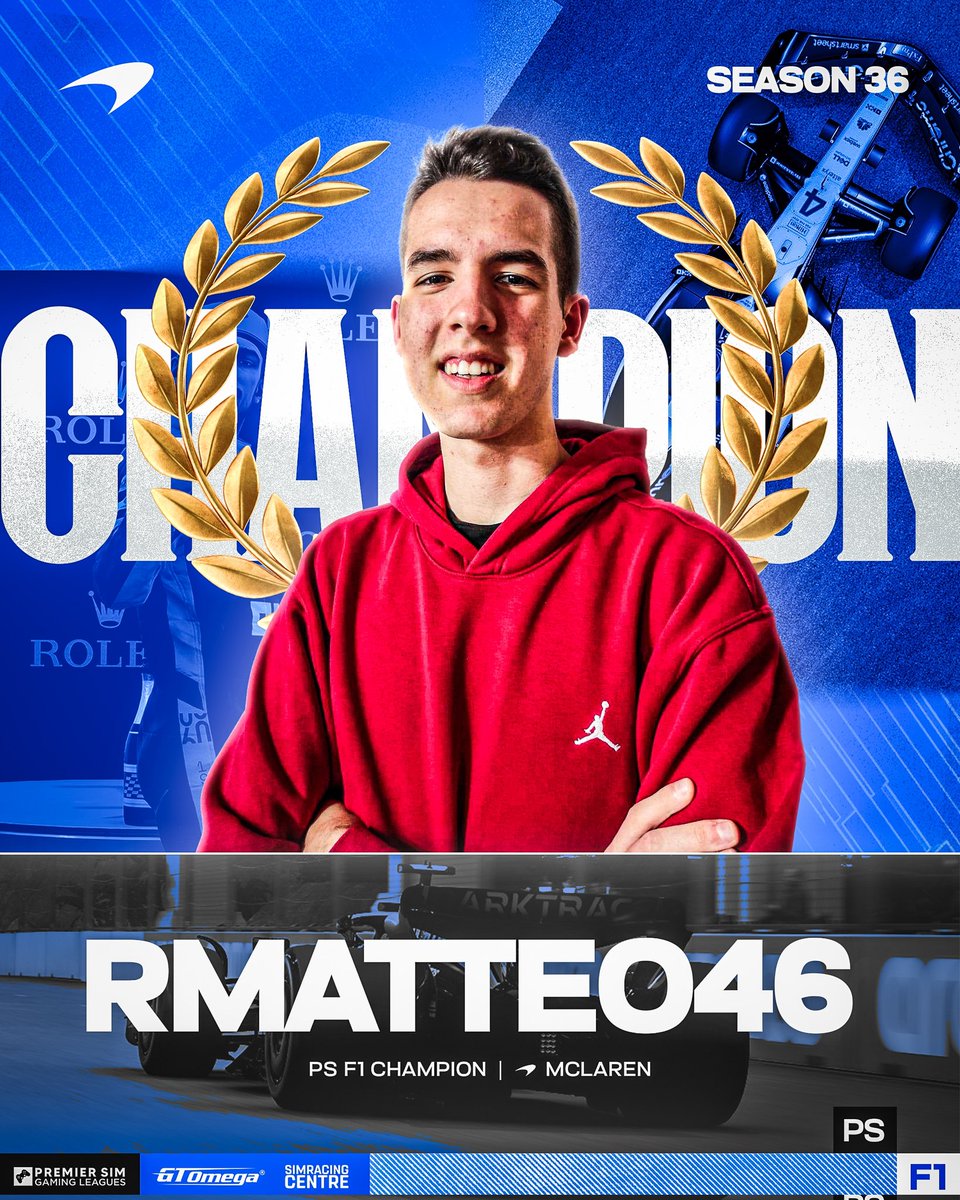 PremierSimGL's tweet photo. The PS F1 champion wins once again! ๐ฎโ๐จ
Legendary season for @ET8_RMatteo46 ๐
#PSGLS36 https://t.co/iudIUwYgf8