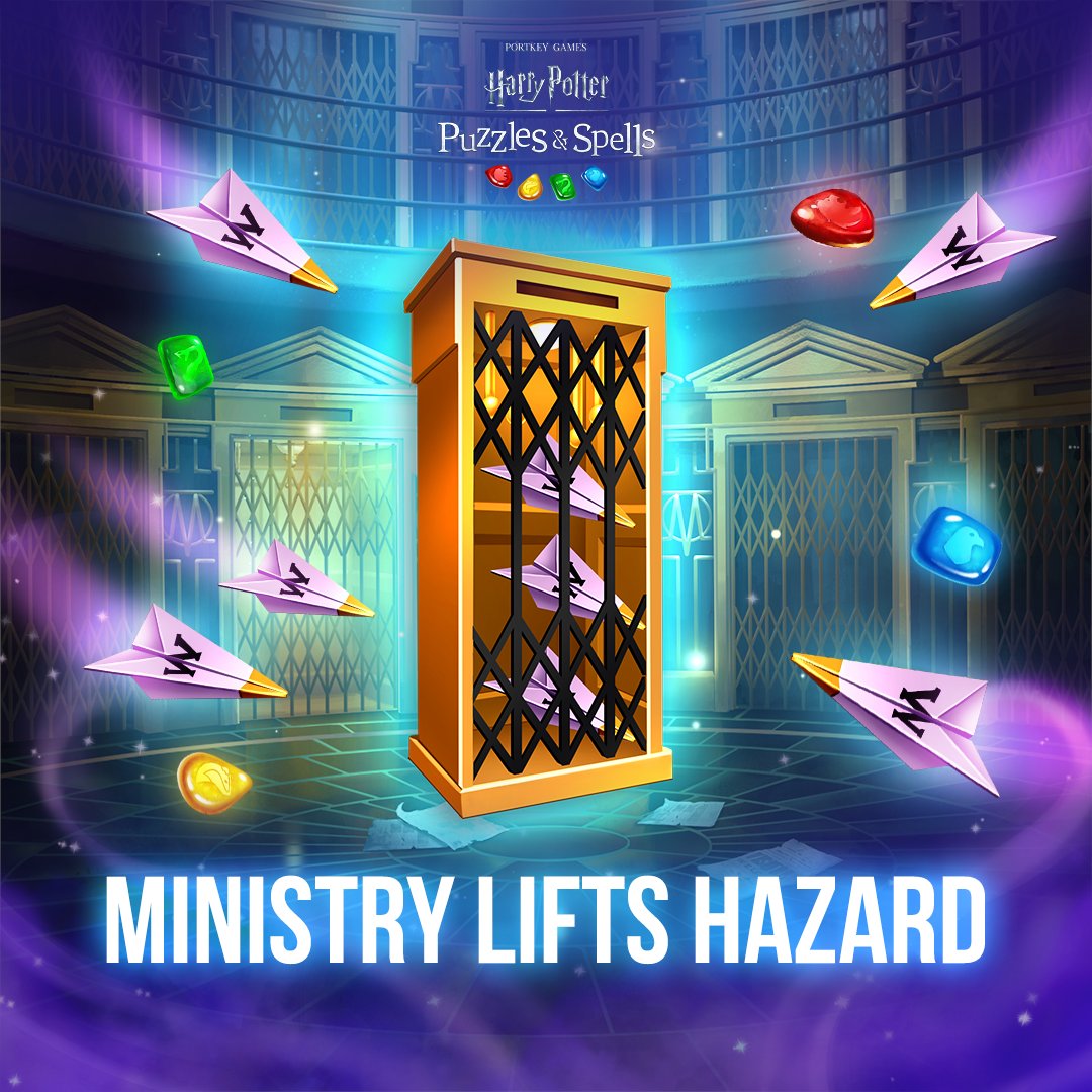 Have you encountered this hazard on a puzzle yet? We find them to be quite uplifting when they send interdepartmental memos across the puzzle board! Solve a puzzle today! harrypottermatch.onelink.me/8IqW/0lt1f3mq

#HarryPotter #PuzzlesAndSpells #MinistryOfMagic #Hazard #MinistryLifts