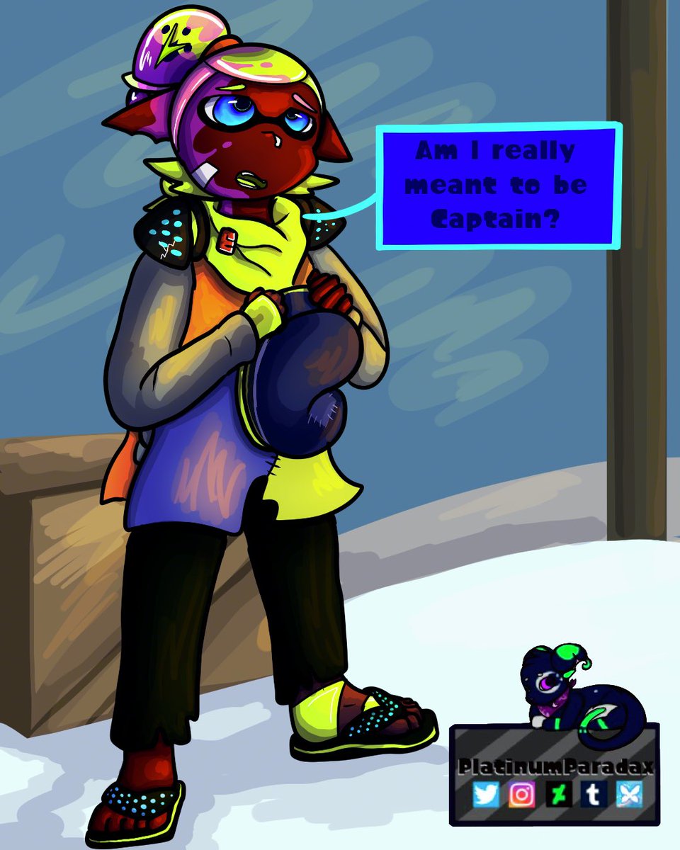 After a fight that lead once again to Pluto failing to help Elm, he starts doubting himself as leader. He was Cuttlefish’s second choice after all. How could he ever fill the shoes he left behind?

#Splatoon3 #SplatoonOC #SplatoonFanart