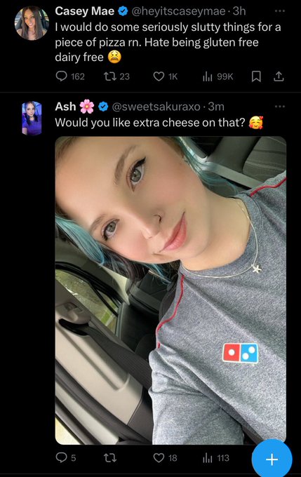 @heyitscaseymae @sweetsakuraxo  first thing X shows me when opening the app ❤️😳😳. Now I want pizza too<a class="tags" href="/tag/heyitscaseymae">@heyitscaseymae</a><a class="tags" target="_blank" title="On Twitter" href="/?out=eyJ0eXAiOiJKV1QiLCJhbGciOiJIUzUxMiJ9.eyJpYXQiOjE3MjA2OTY0MTIsImlzcyI6InR3cG9ybnN0YXJzLmNvbSIsIm5iZiI6MTcyMDY5NjQxMiwiZXhwIjoxNzUyMjMyNDEyLCJyZWRpcmVjdF91cmwiOiJodHRwczovL3R3aXR0ZXIuY29tL3N3ZWV0c2FrdXJheG8ifQ.e_okgMg1d9Xpf7TnyuedkPhOMUxx-1dQn7fCUF7uH57c-fU3O3IjnzzEw7KnRhVyprJhlRRdoZy5zw8RqnPdpQ">@sweetsakuraxo</a><a href="/tag/help"class="tags"><span>#help</span></a>