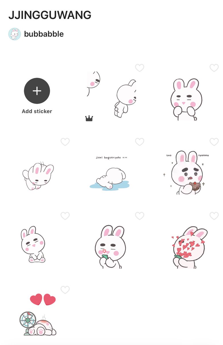 WhatsApp stickers also growing~~ • JJINGGUWANG Sticker Pack : sticker.ly/s/B0SD51