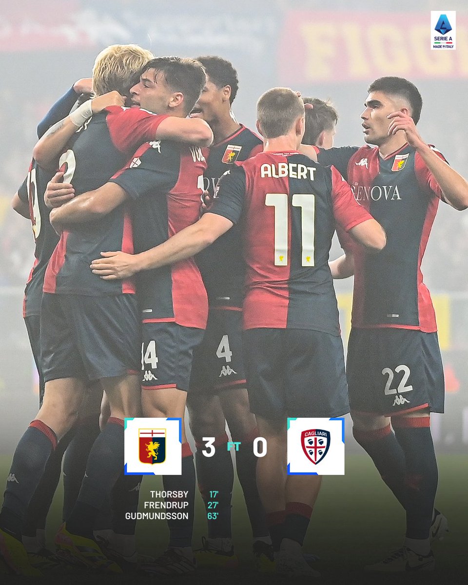 𝗙𝗧

A solid showing from @GenoaCFC to grab the 3⃣ points at home ❤️💙

#GenoaCagliari