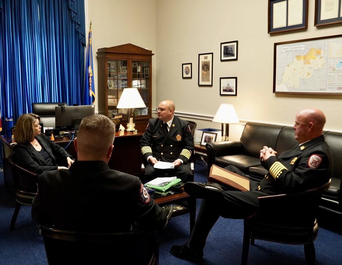 Our firefighters put their lives on the line to keep our communities safe & they deserve access to the resources they need to do their jobs safely.   Today I met with Fire Chiefs from across Minnesota in my DC office to learn more about how I can best support their needs.