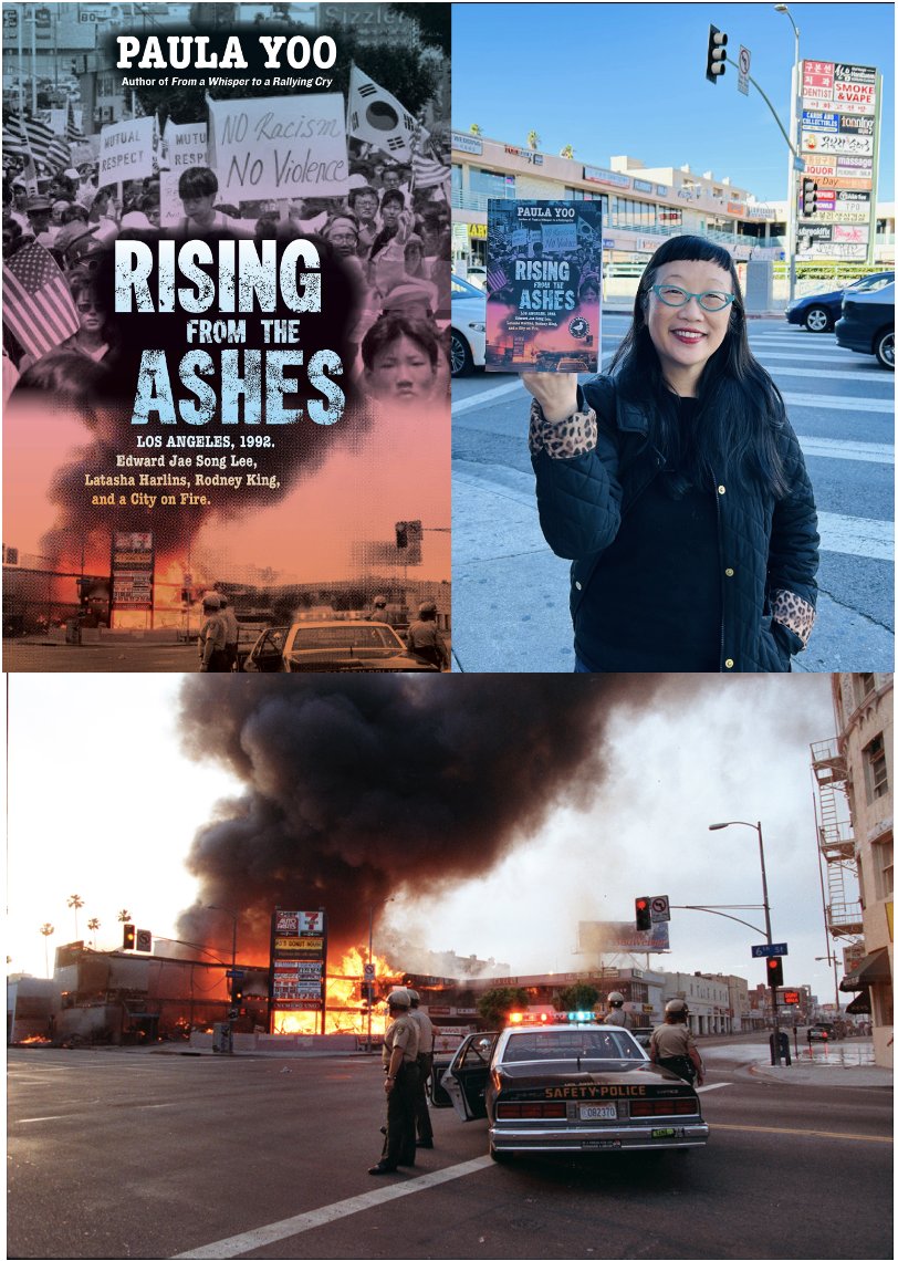 RISING FROM THE ASHES🔥4/29/24 사이구 SaIGu #LAUprising anniversary: Yoo stand at 6th/Western 32 years later. Honored to interview 100+sources & Edward Jae Song Lee, Latasha Harlins, Rodney King families 4⭐️Kirkus/PubWeekly/HornBook/BCCB📚shop.villagewell.com/events/37492 @TheyCallUsBruce