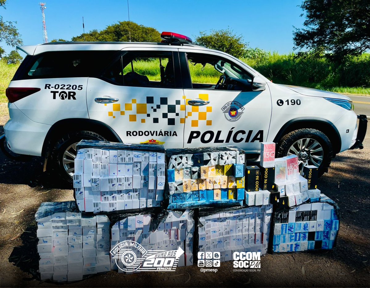 Celulares sem documentação fiscal são apreendidos pela Polícia Militar Rodoviária em Narandiba/SP Confira: x.gd/sYPkz