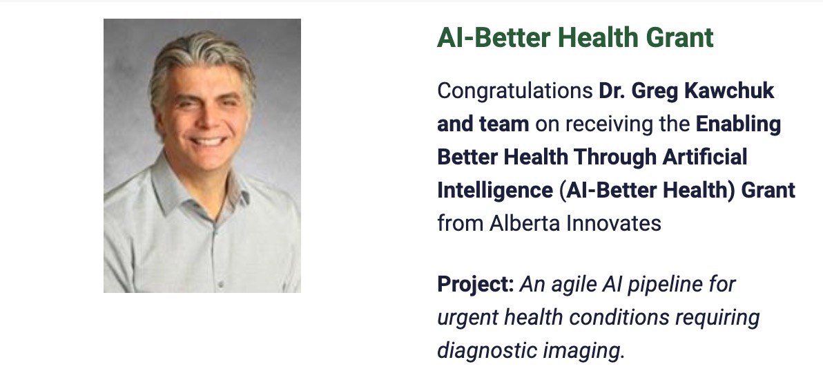 Greg Kawchuk (@gnk1) on Twitter photo I am excited to announce our new project that will optimize the use of AI when imaging is used in the Emergency Department. <a href="/ABInnovates/">Alberta Innovates</a> <a href="/UofARehabMed/">UAlberta Rehab Med</a> I am excited to announce our new project that will optimize the use of AI when imaging is used in the Emergency Department. <a href="/ABInnovates/">Alberta Innovates</a> <a href="/UofARehabMed/">UAlberta Rehab Med</a>