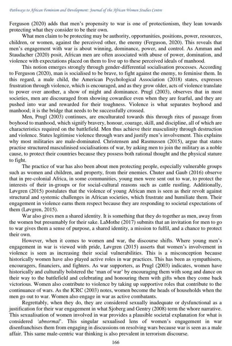 Ɛ⇂ʎɯoʇɐu∀sʍǝN👽✿238✿
✍️B.Nzovu etal Journal o #AfricanWomen 
ISSN(online):23093625
Vol8Issue1.Dec2023
#May2024

'#Women #War n #Terrorism:#African #Feminist #Critique'

#EconomicEmpowerment #AfricanFeminism
#SustainableDevelopment
#NewsAnatomy13 👽 
scholar.google.com/scholar_url?ur…