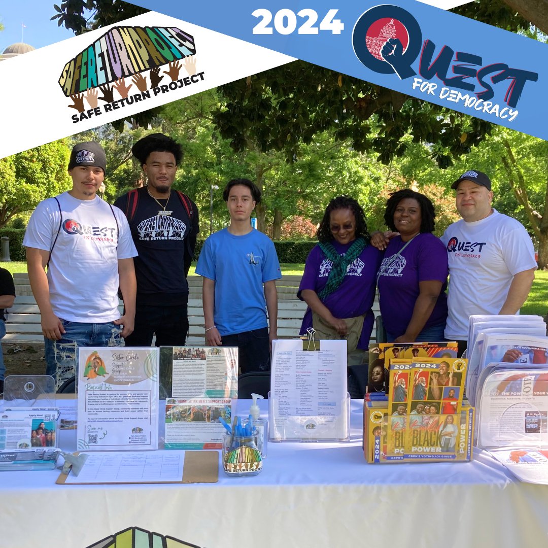 @SafeReturnProj1's Team is at the State Capitol today at Quest for Democracy 2024, along with many organizations advocating for important policies. We're highlighting bill priorities and sharing real-life stories of why they're essential to our communities. #Q4D