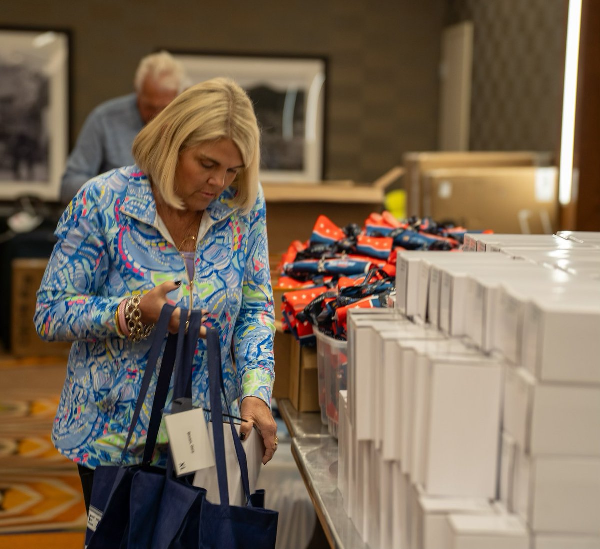 250 Rider Bags packed and ready for our Riders! ✅ Our Team worked hard to assemble each bag with sponsor swag items, welcome packets, jackets and more!