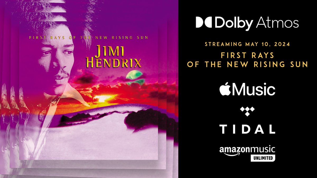 Starting May 10, 2024, First Rays Of The New Rising Sun will be available in a newly remixed—Dolby Atmos—immersive audio experience streaming from Apple Music, Tidal and Amazon Music Unlimited.