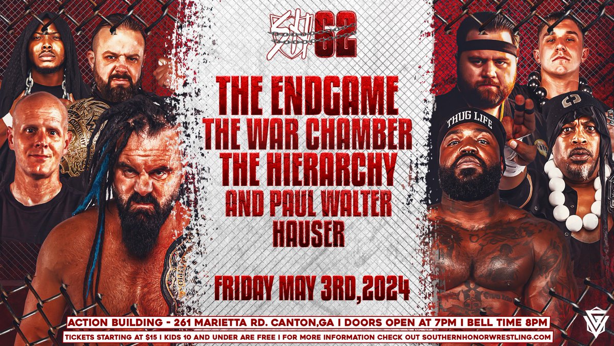 The HUGE announcement was made earlier today… Our special guest match-maker #PaulWalterHauser will be joining The Hierarchy and entering the War Chamber to take on The Endgame THIS FRIDAY May 3rd at #SHW62! You DO NOT want to miss this show! #WeAreSHW #ThisIsOurWrestling