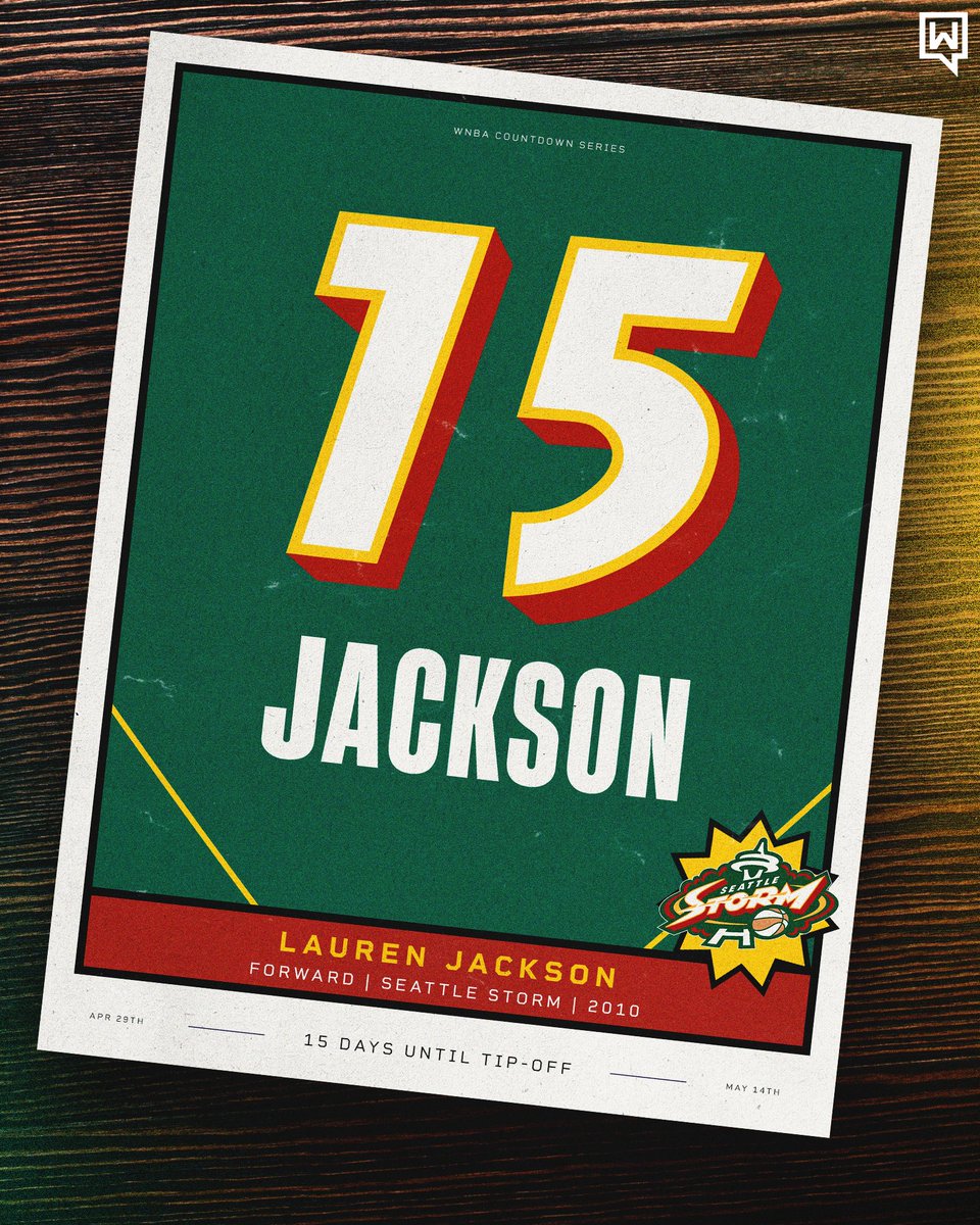 1⃣5⃣ days until the start of the 2024 WNBA season🏀 Today we highlight F #15 Lauren Jackson, selected first overall by the Seattle Storm in 2001 out of Australia. After retiring in 2016, Jackson came out of retirement in 2022 and returned to the WNBL and the Australian national