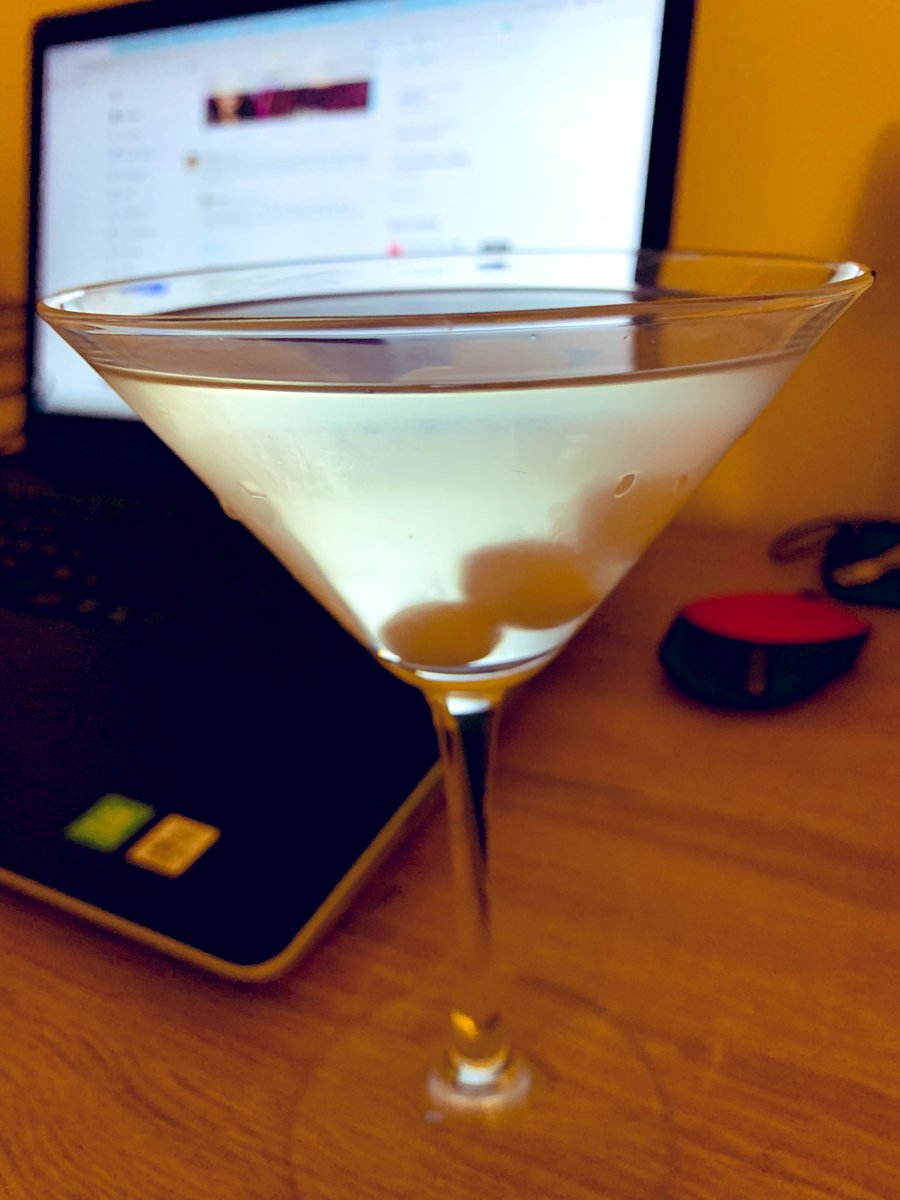 I’ve had one (1) very strong Gibson martini as it is #MartiniMonday