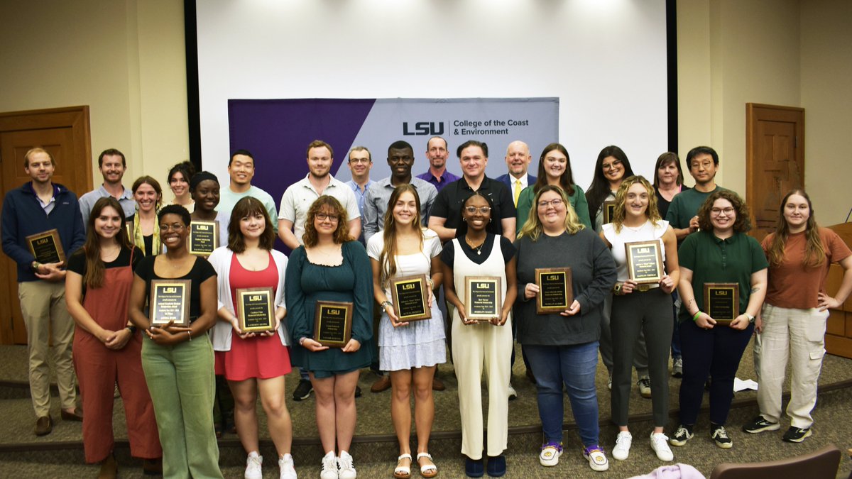 CC&E scholarship was on full display at our Convocation Ceremony last Friday! Undergraduates, graduate students and faculty members were all recognized for their exceptional achievements this past year. For a complete list of winners, see our website: lsu.edu/cce/mediacente…