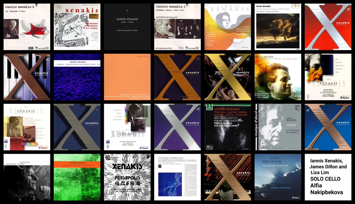 All the Xenakis I’ve heard ranked 😸 top two rows I think all interested should hear and he has a lot of important stuff even below that!!! Very cool dude!