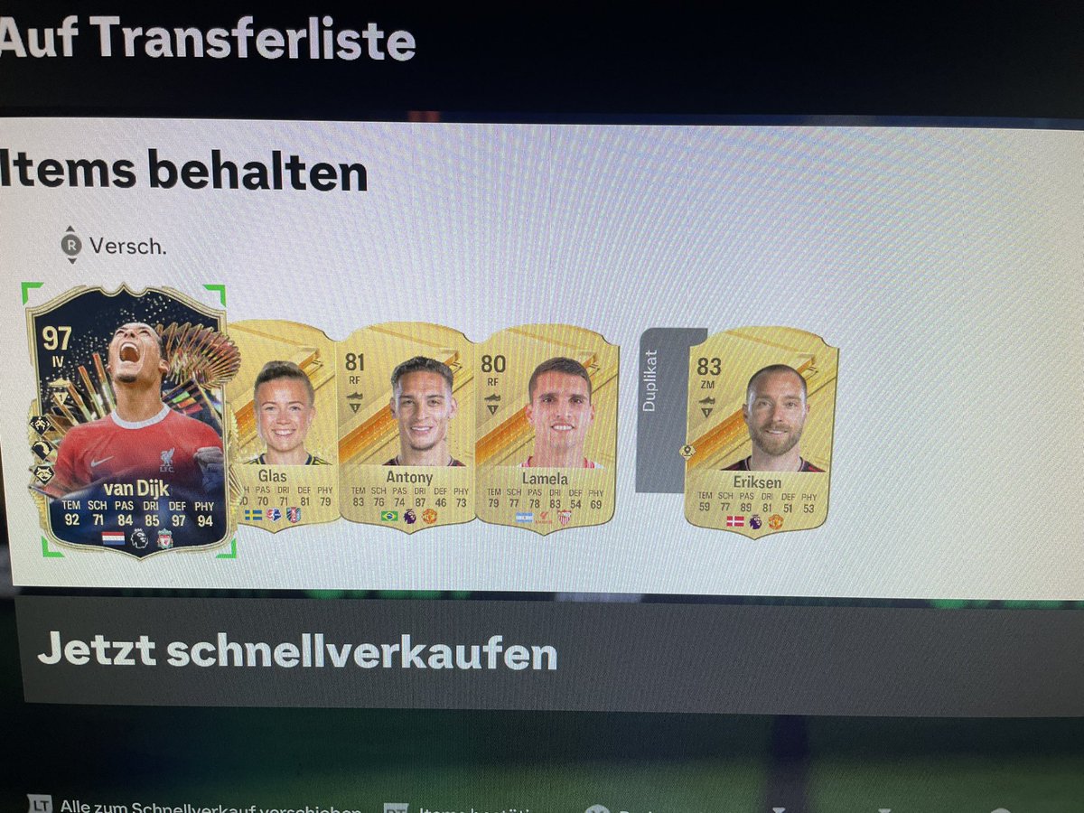 I won the EA Drop at <a href="/GamerBr0ski/">GamerBrother</a> where I could choose a PL Tots. The choice was between Haaland and VVD... and now I'll just pull VVD out of a 5x80+

#EAFC #eadrop