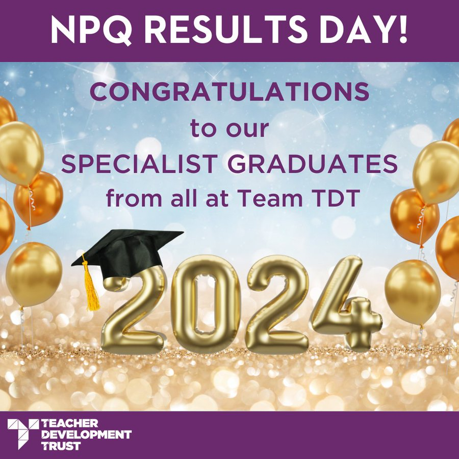 Congratulations to our wonderful participants and facilitators for another record round of success across all the specialist programmes! Come and be part of this outstanding team and study an NPQ in the Autumn 2024- register your interest here learnersfirst.net/npqs-2021/