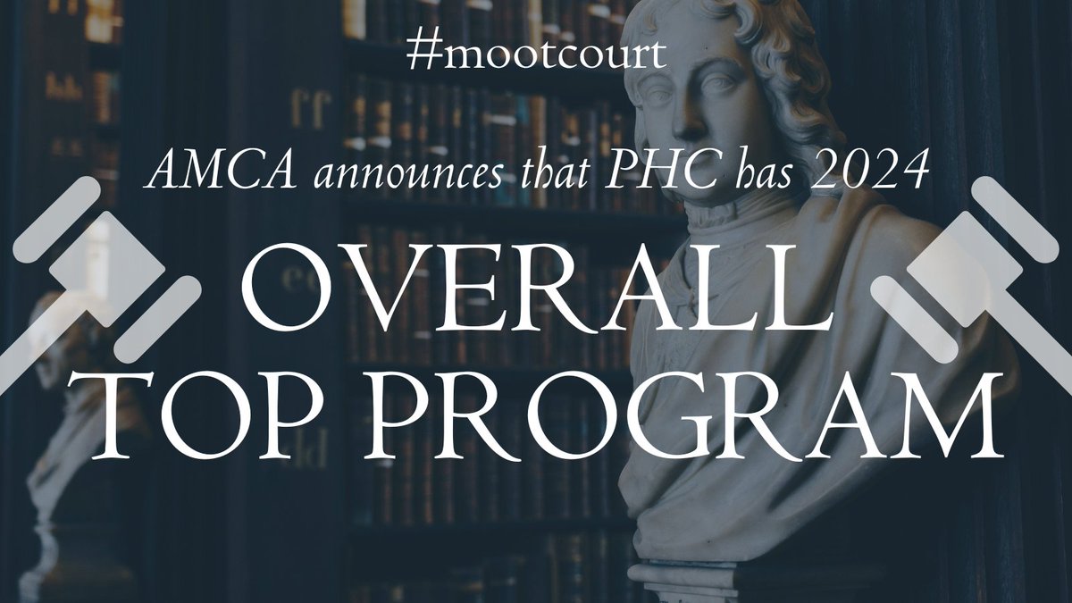 The 2024 results are in! PHC has the top moot court program in the nation according to The American Moot Court Association! @amcamootcourt #phc #phclife #mootcourt #forensics #phcprepared #northernvirginia