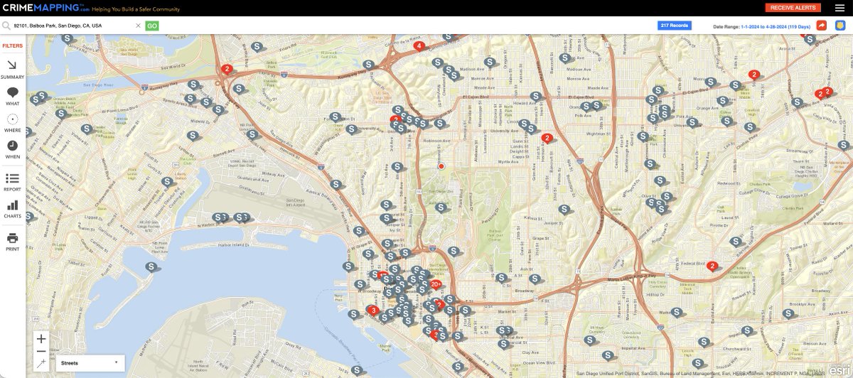 Since April is Sexual Assault Awareness Month - Let's consider an added benefit of building #affordablehousing in the Midway area to address #homelessness: ➡️It's a much safer area than downtown #SanDiego According to Crime Maps for these areas (from 1/1/2024 to 4/28/2024)…