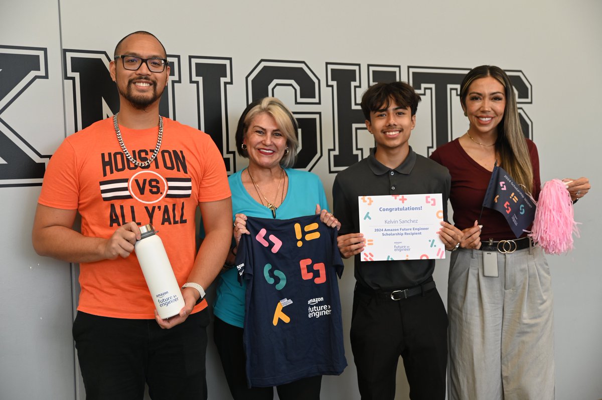 Breaking barriers with brilliance! Temitope Erinle & Kelvin Sanchez, representing @ElsikHighSchool & @AliefECHS, are soaring with the 2024 Amazon Future Engineer Scholarship. $40,000 towards their dream college & an internship at Amazon post-freshman year! We are #AliefProud!