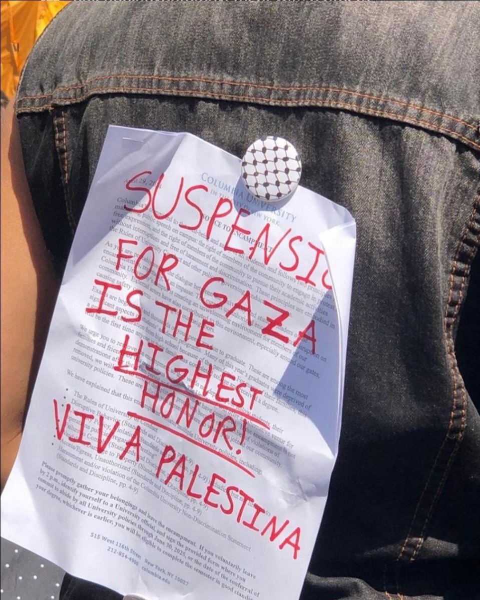 In light of mass suspension threats by Columbia University adminsitration towards students at the Gaza Solidarity Encampment, students are remaining steadfast and refusing to leave until their demands are met. 'Suspension for Gaza is the highest honor!' wrote one student on the…