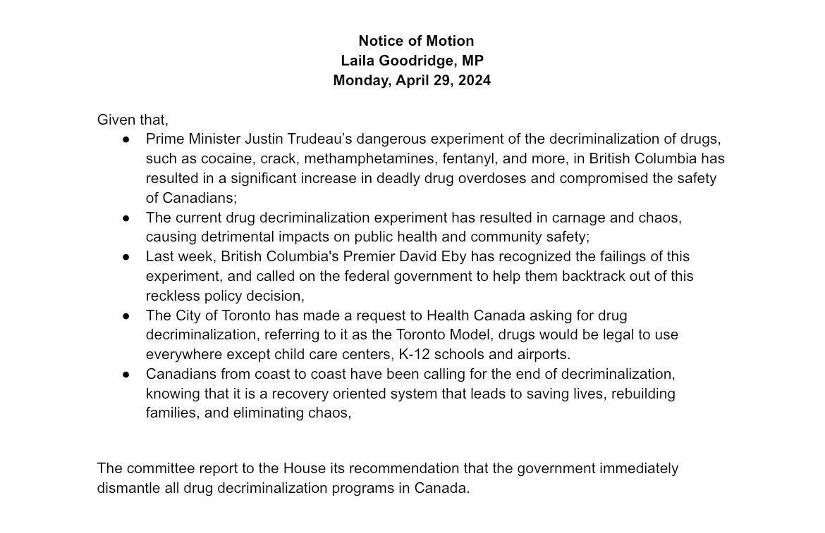 🚨 BREAKING🚨 The Liberal-NDP coalition votes against Conservative motion calling for the government to end drug decriminalization. How many more Canadians have to die before @JustinTrudeau will put an end to this failed drug experiment? #HESA