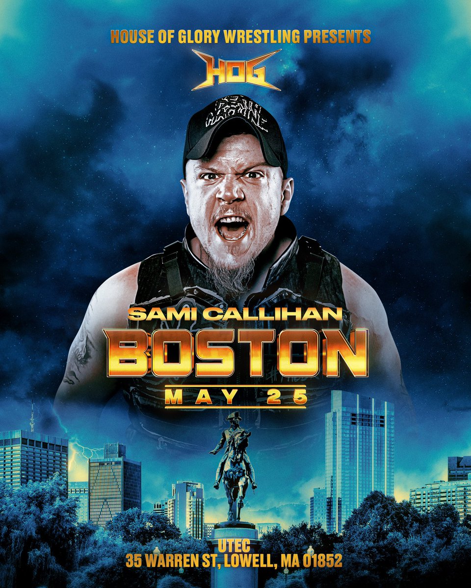 🔥BREAKING🔥 JUST SIGNED !!!! @TheSamiCallihan returns to HOG as we make our Boston/Lowell debut Saturday, May 25th!!! Tickets Available ⬇️ | Watch on @FiteTV tickettailor.com/events/houseof…