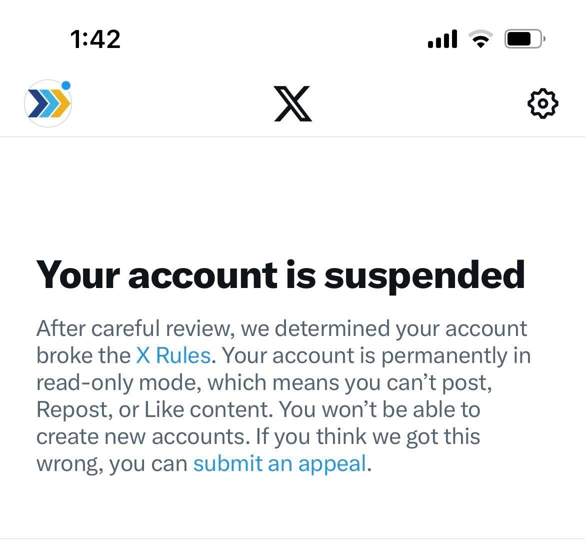 Ian Griffiths (@icgee) on Twitter photo Hi @x, please reinstate the <a href="/seamlessbayarea/">Seamless Bay Area</a> account! All we did was report a fraudulent account that was using our brand & name - we didn't violate any rules.
It's clearly a mixup. But it's been over 72hrs since our appeal; we still got no explanation of what rules we broke.1/2 Hi @x, please reinstate the <a href="/seamlessbayarea/">Seamless Bay Area</a> account! All we did was report a fraudulent account that was using our brand & name - we didn't violate any rules.
It's clearly a mixup. But it's been over 72hrs since our appeal; we still got no explanation of what rules we broke.1/2