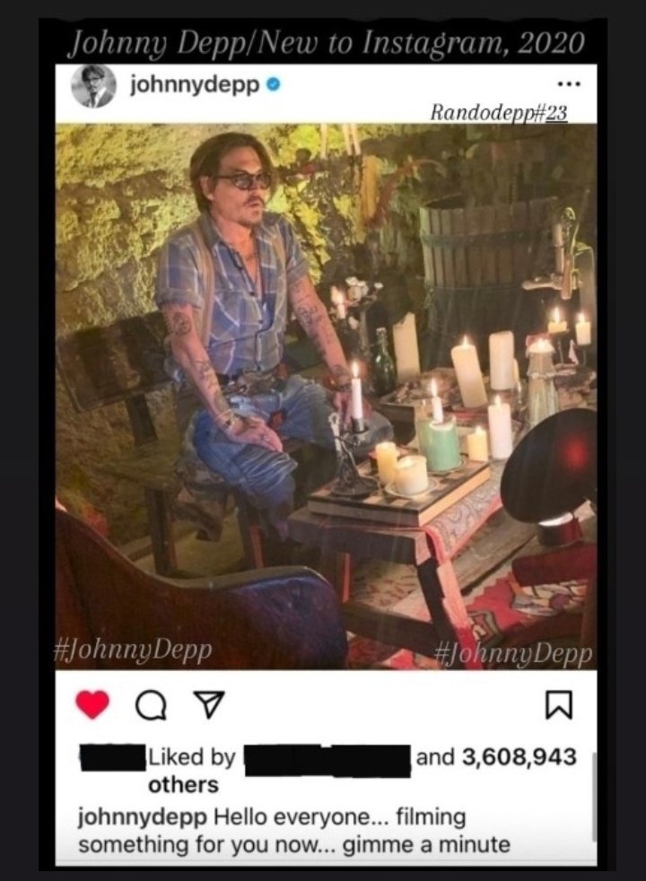 That time Johnny Depp made his Instagram, like FINALLY..📲
'April 16, 2020'
More Johntent..😏
#JohnnyDepp #instagram
#JohnnyDeppIsARockStar
#JohnnyDeppIsALegend
#JohnnyDeppBestActor
#JohnnyDeppsNewEra
#JohnnysNewEra
#JohnnyDeppRises
#JohnnyDeppIsLoved
#JohnnyDeppKeepsWinning