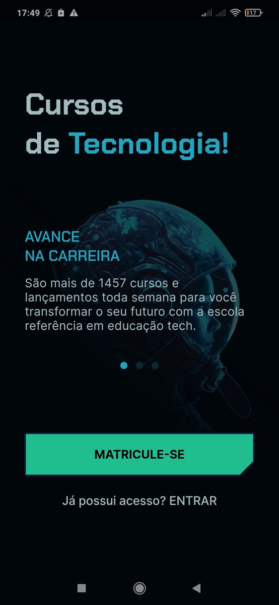 Acabei de descobrir que tem <a href="/AluraOnline/">Alura</a> no celular🙏🏻🙏🏻🙏🏻