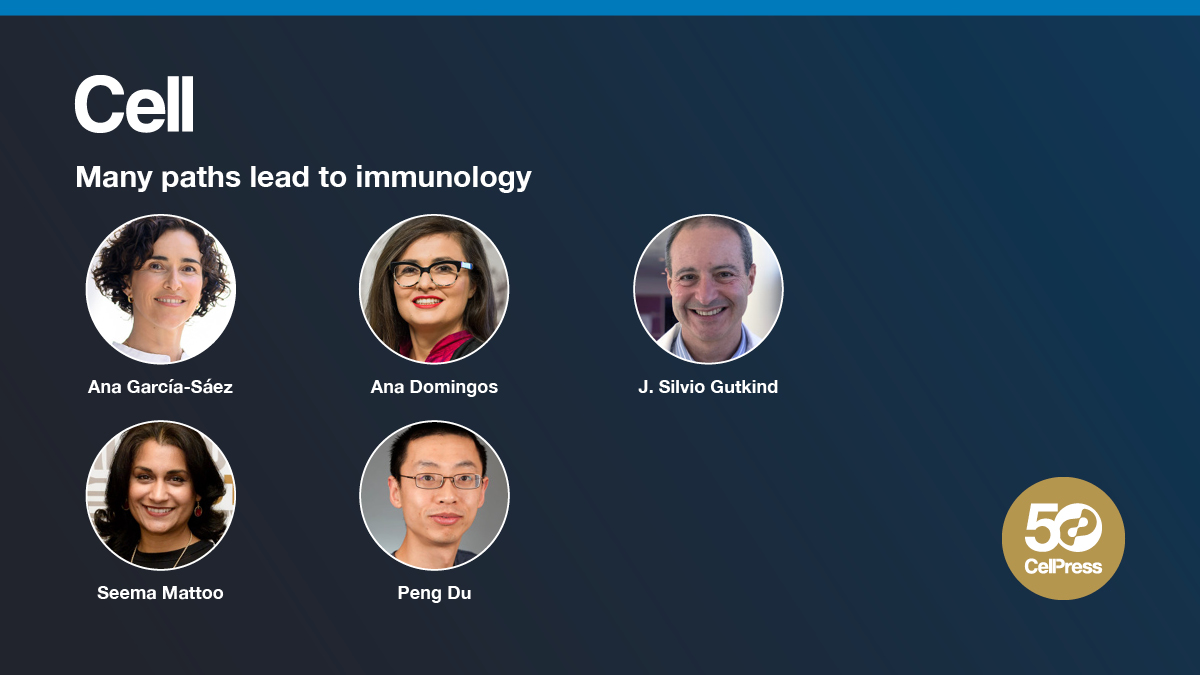 Featured content from last week's anniversary focus issue on #Immunology: 'Many paths lead to immunology' Read the Voices: cell.com/cell/fulltext/… @GarciaSaez_Lab, @AnaDomingosLab, @SilvioGutkind, @MattooLab, & Peng Du