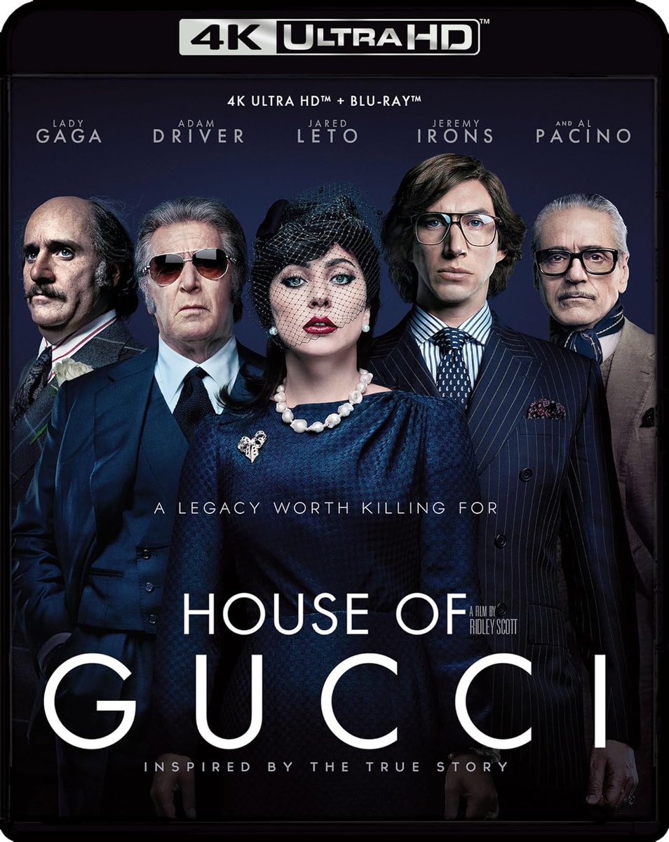 House Of Gucci will finally get a US release on 4k Blu-ray from Shout! Factory. The 2-disc edition arrives July 30th. Pre-order on Amazon amzn.to/3Wg8ve8