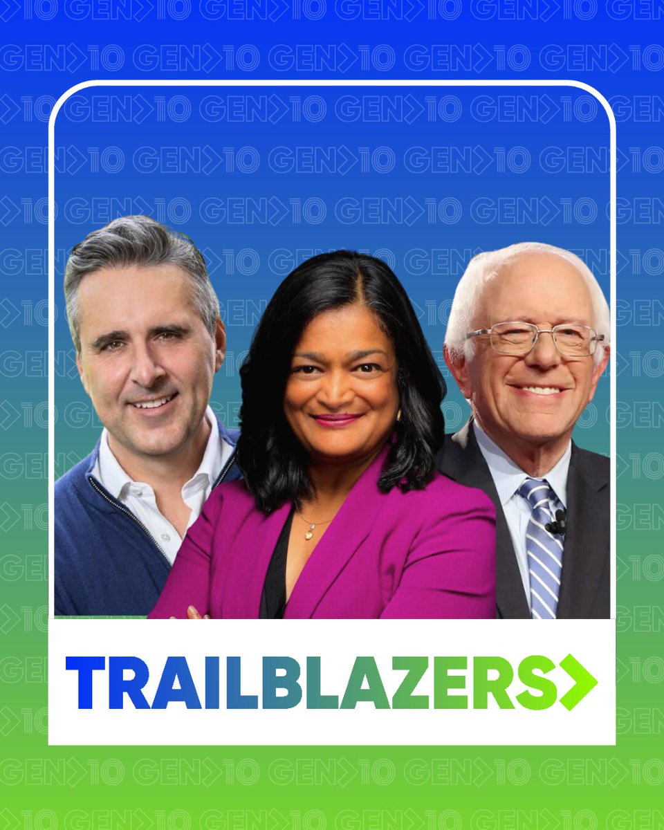 Young people across the country have been using their power to build a country that reflects all of us. That’s why I’m honored to be recognized along with @BernieSanders & @PramilaJayapal as a Trailblazer by @NextGenAmerica and proud to work with them to empower the youth vote!