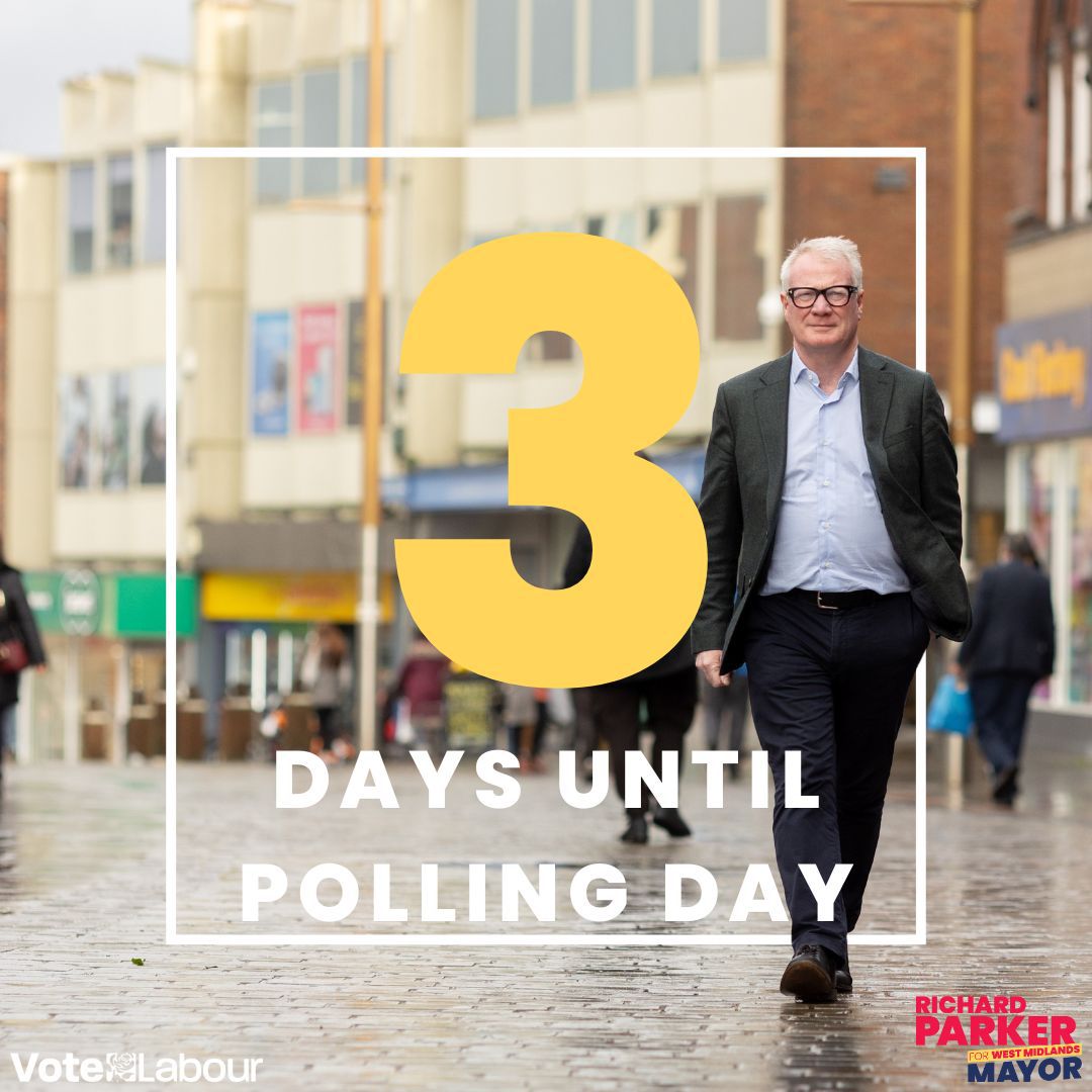 Let's make history & elect Richard Parker for WM Mayor on Thursday 2 May🌹