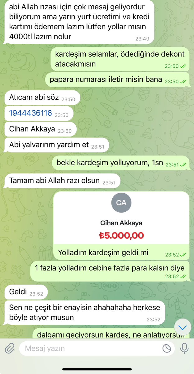 awk çocuğu yurttan atılmasın diye yurt ücreti gönderdim konuştuğu hitap şekline bak. doğrusu bizi bulmaz, yanlışı kıçımızdan ayrılmaz.